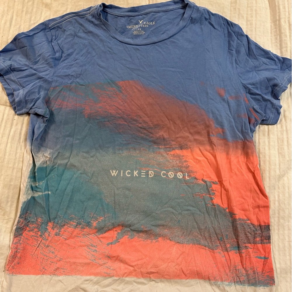Wicked cool multi color ladies tee American Eagle